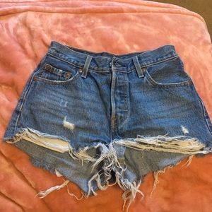 Levi’s button up jean shorts